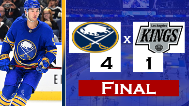sabres defeat kings 4-1
